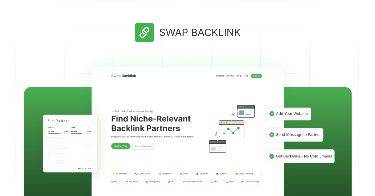 Find Backlink Partners Swap Backlink