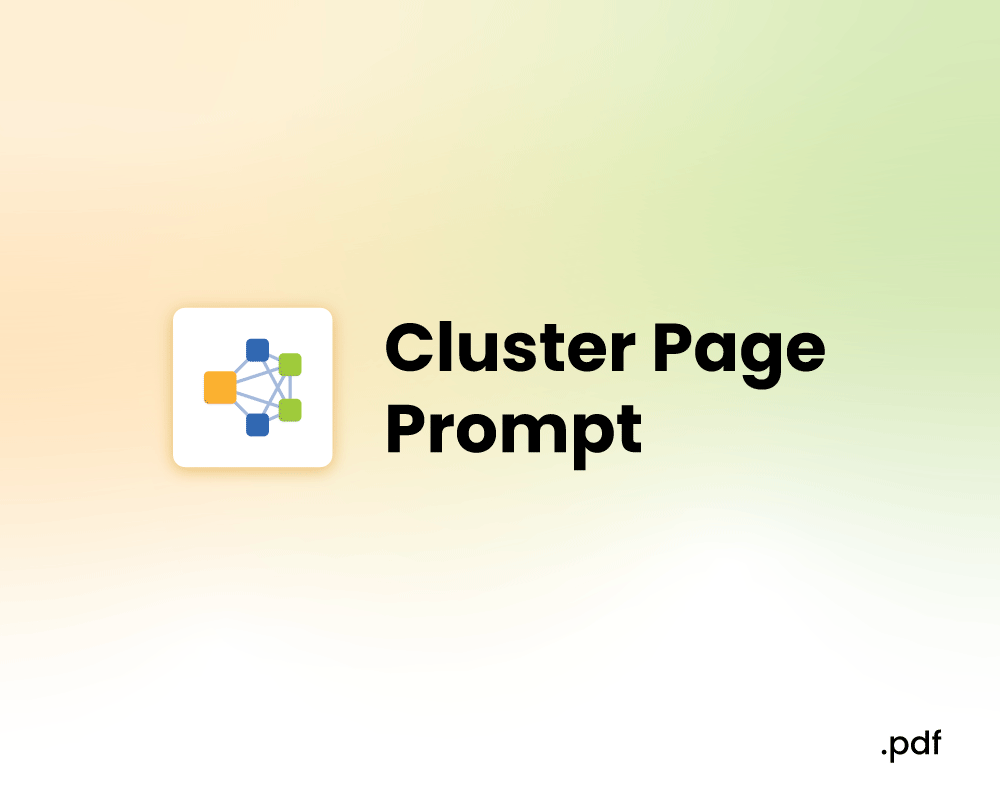 Cluster Article Generation AI Prompt